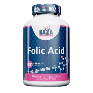 Haya Labs Folic Acid 800mcg, 250tabs