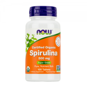 NOW Org Spirulina 500mg, 100tabs