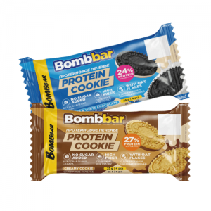 Bombbar Печенье глазированное Protein Cookie, 25g