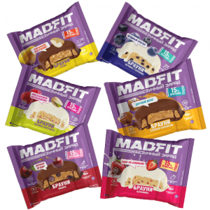 MadFit Печенье глазированное Брауни, 45g