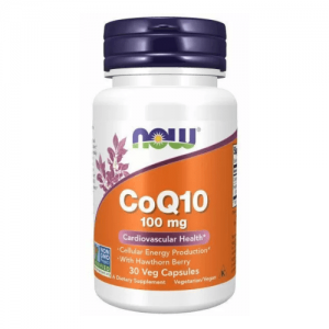 NOW Co Q10 100mg, 30vcaps