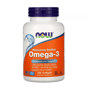 NOW Omega 3 1000mg, 100sgels