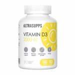 UltraSupps Vitamin D3 2000ME, 180caps